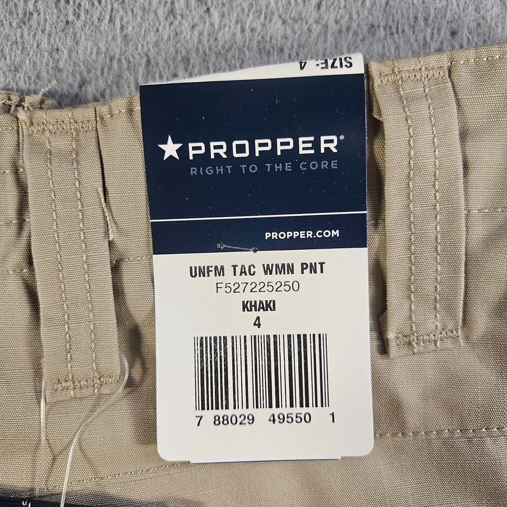 NEW Propper Tactical Uniform Pants Women Khaki Size 4 Unhemmed